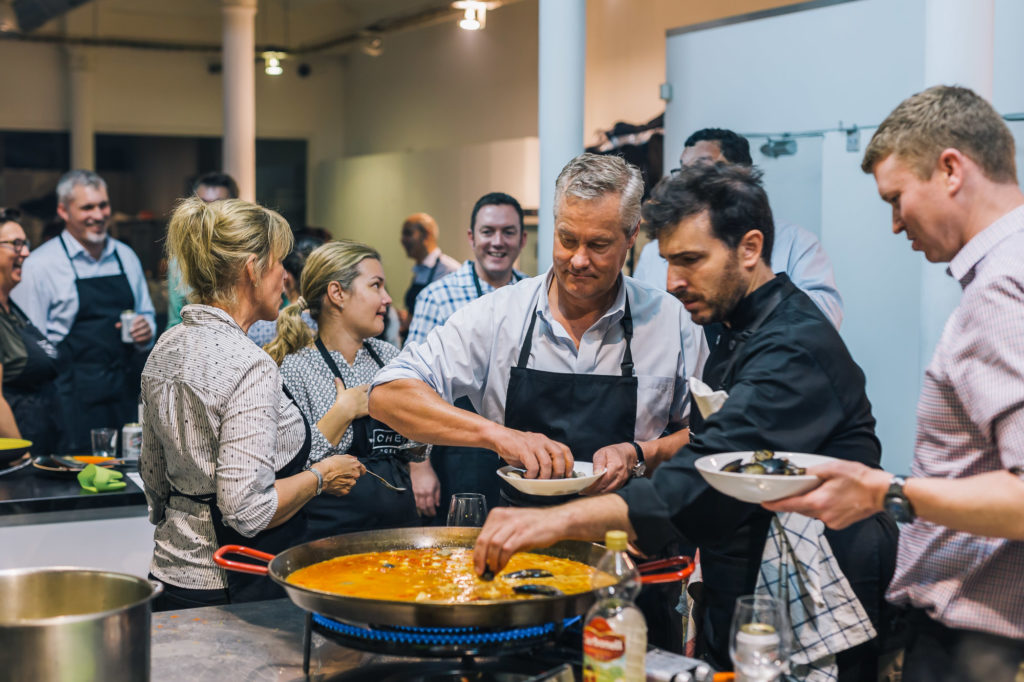 Cooking workshop for students group experience