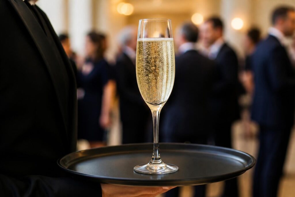 Welcome glass of cava